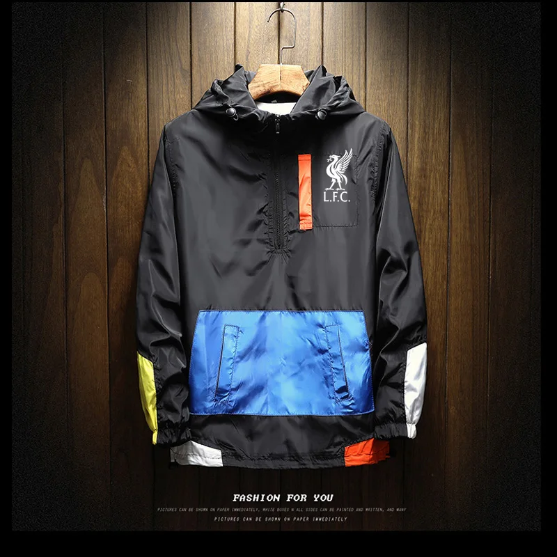 2019 мужские куртки Ливерпуль водонепроницаемые весенние пальто с капюшоном