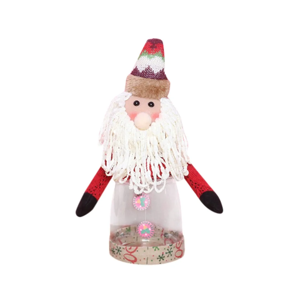 1 шт. пластиковая банка для конфет Рождественская тема маленькие подарочные