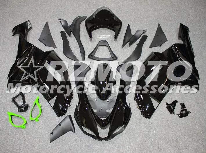 

Новый ABS весь мотоцикл обтекатели комплект подходит для Kawasaki Ninja ZX-6R 636 zx6r 2007 2008 07 08 кузов комплект глянцевый черный