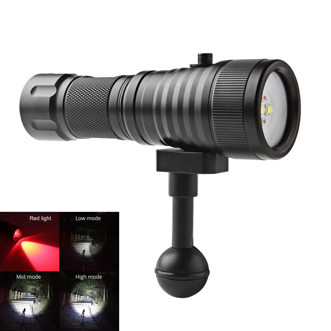 Фонафонарь для подводной съемки с аквалангом на 120 градусов|flash light|led flash lightflashlight
