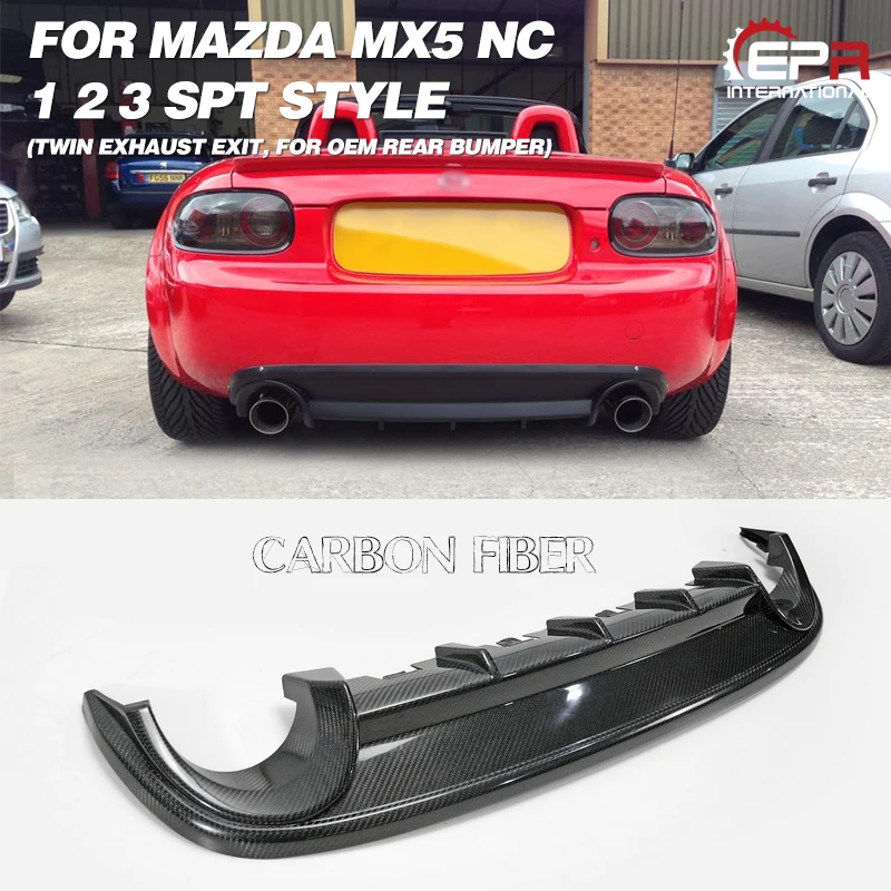 Рассеиватель заднего бампера из углеродного волокна для Mazda MX5 Roadster Miata NC 1 2 3 SPT