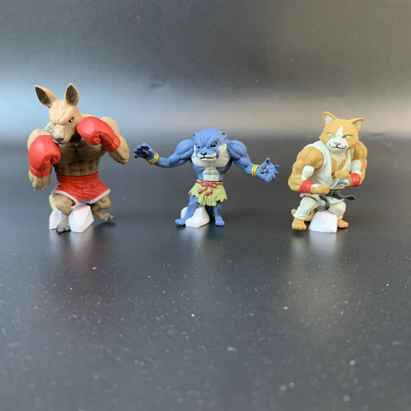 

Animal Boxing Championship Series Muscle Animal Cat Kangaroo Creative Lovely Action Figure Desktop Ornament Toys