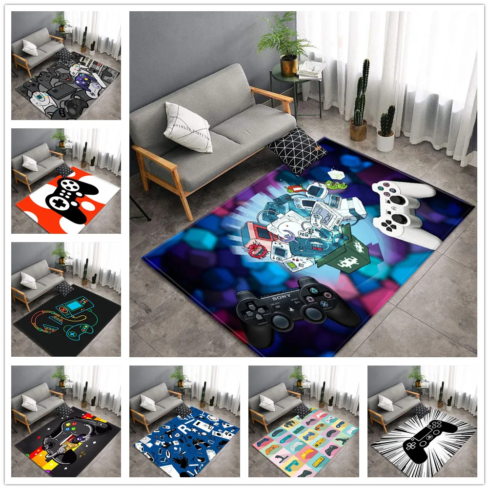 

Video Game Living Room 3D Carpets Boys Room Bedroom Area Rug Gaming Play Mat Gamepad Game Console Chair Mat Kitchen Entrance Rug