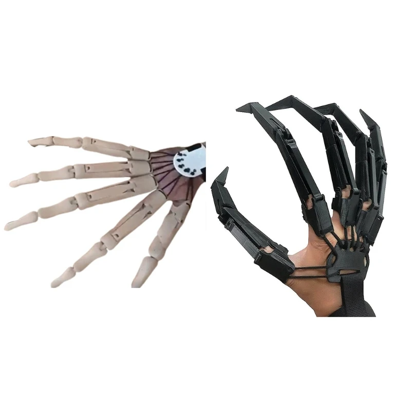 

X5XD 3D Printed Giant Halloween Articulated Fingers Extensions Halloween Finger Decoration Props Horror Ghost Claw Props