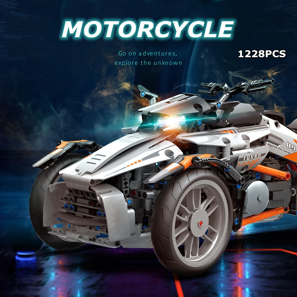 Конструктор Can Am Spyder в наличии гоночный мотоцикл на радиоуправлении двойной