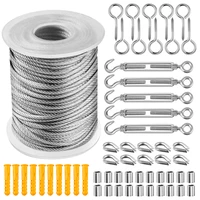 stainless steel wire rope steel cable stainless wire package with accessories steel wire wire rope clipscable railing kit