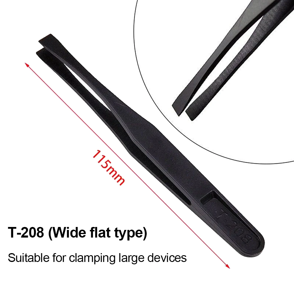 

8 PCS Electronic Tweezers Anti-Static Anti Magnetic Carbon Fiber Precision Tweezers For Electronics Laboratory Work DIY Tools