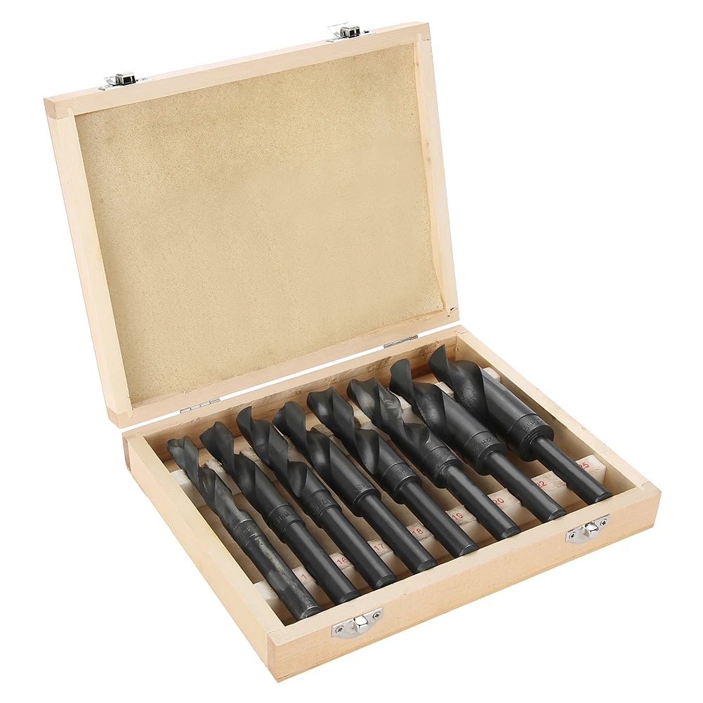 

8Pcs/Lot 14-25mm High Speed Carbon Steel Drill Bits HSS Reduced Shank HSS Twist Drill Bits