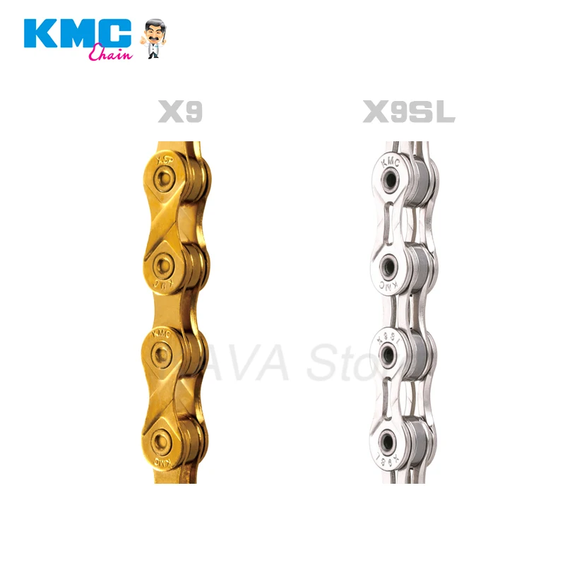 Цепь велосипедная KMC X9SL X9 Z9 Z99 цепь для горного и шоссейного велосипеда 116 звеньев