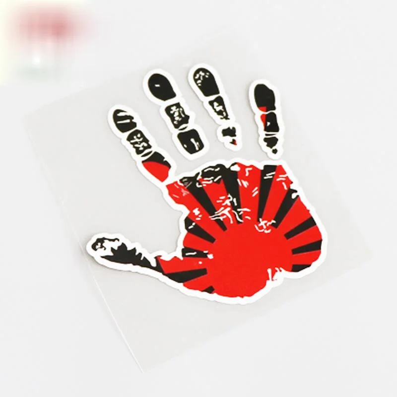 

Creative palm Funny Car Styling Car-Stickers and Decals Cover Scratches for Bumper Bodywork Windshield Suv Decoration kk11*9cm