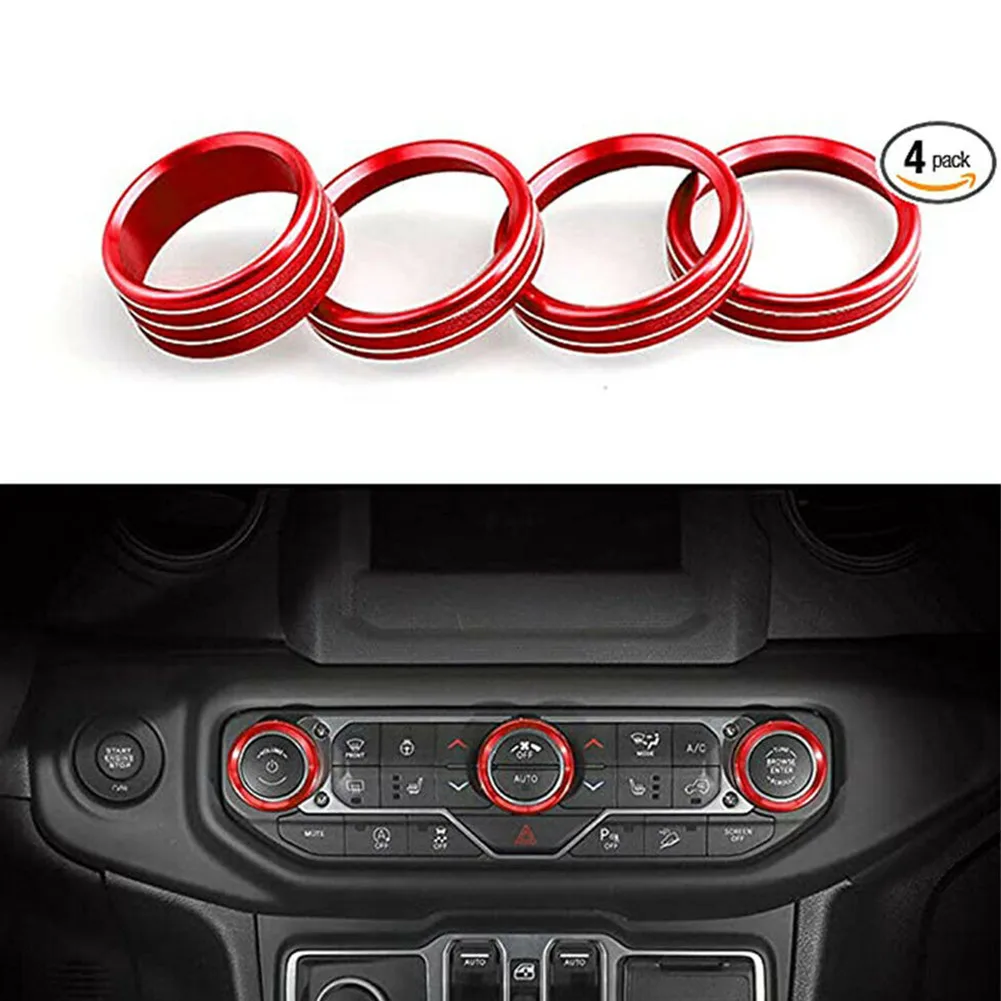 

Switch Knob Trim Waterproof 4pcs/set Adhesive Air Condition Decoration