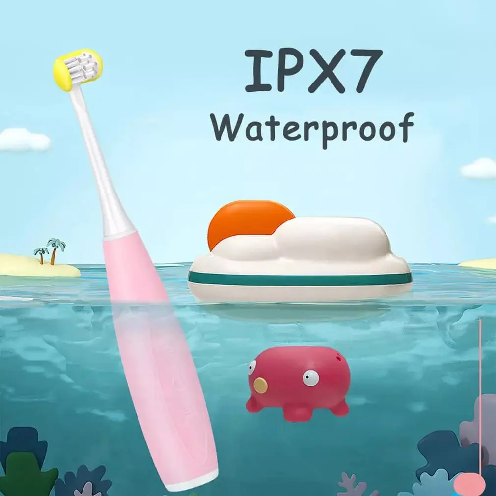 

Three-sided Electric Toothbrush USB Charging Ultrasonic Cleaning 3D Brush Head Children Sonic Toothbrush Rechargeable