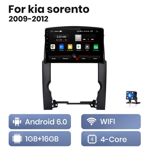 WIFI (1GB-16GB) A AWESAFE для Kia Sorento 2009 2010 2011 2012 автомобильный Радио Мультимедиа Видео плеер gps Нет 2din 2 din Android 8,1 2 ГБ+ 32 ГБ - Цвет: WIFI (1GB-16GB) A