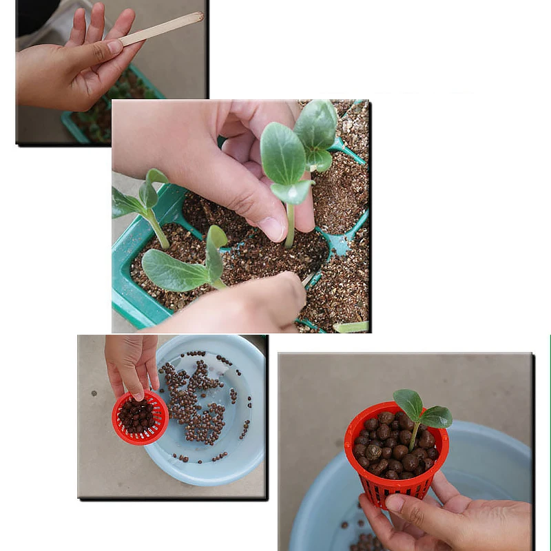 Сверхмощный гидропоники сетчатой горшок чистая чашка корзина аэропонного