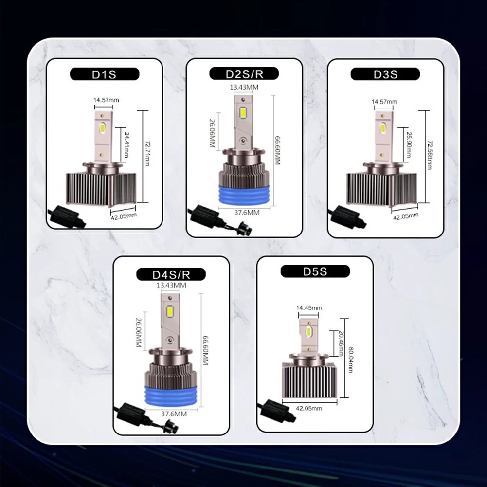 

1Pair D1S D3S LED Headlight 70W 10000LM D2S D4S Car Light Super Bright 6000K White D2R D4R D5S D8S Car Light Bulb Fast delivery
