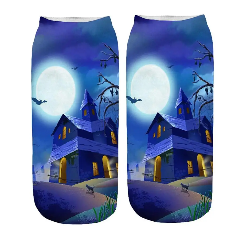 

Halloween Socks 2019 Women 3D Printed Pumpkin Colorful Socks Comfortable Winter Cotton Sock Calcetines Skarpetki Dropshipping #