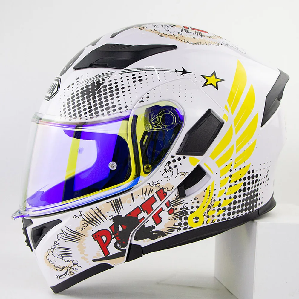 Мотоциклетный мотор Безопасность шлем козырек объектива с противотуманным