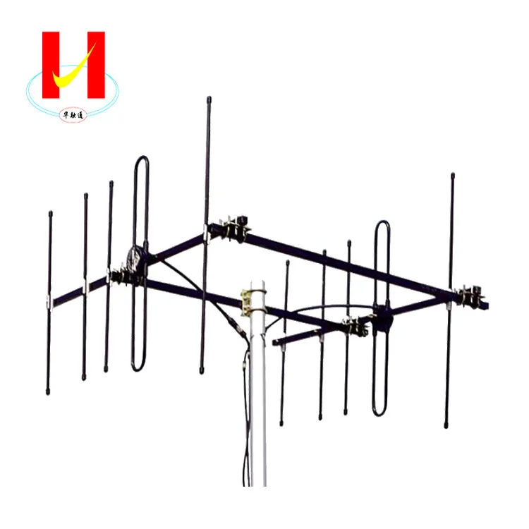 

Dual row 5-unit FM directional antenna for inter modulation reception in 230 megabit digital TV Broadcasting Center