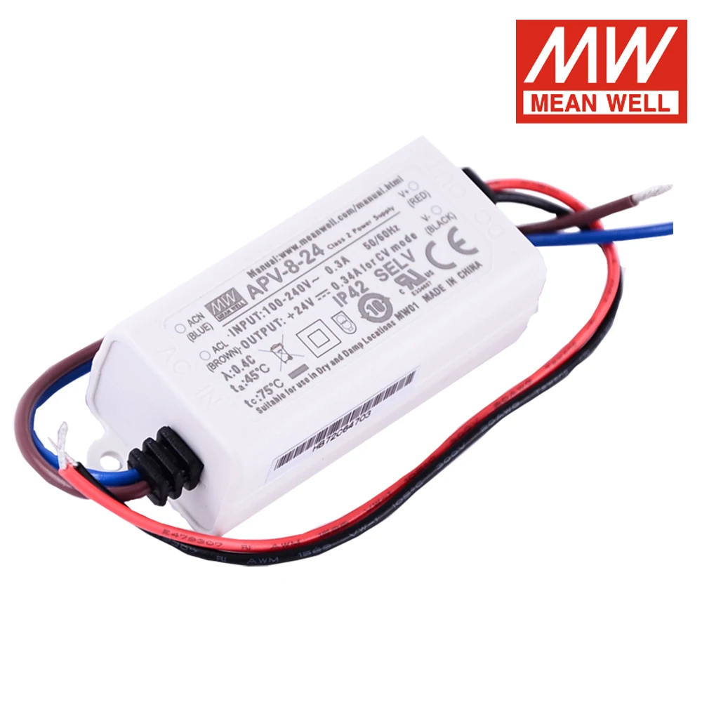 Импульсный источник питания с одним выходом Тайваньская компания MEAN WELL Apv-8 8 Вт 5 В