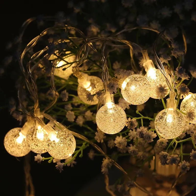 

10/20Led Garland Balls Fairy Lights Wedding Garden Decoration Outdoor Led Light String Christmas Holiday Lighting Party Decor