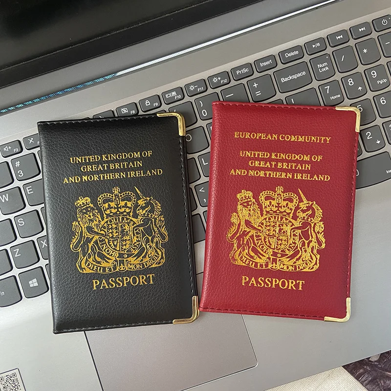 Женская Обложка для паспорта Великобритании из искусственной кожи, розовый чехол для паспорта девушки, модный держатель из Великобритании, дорожный кошелек