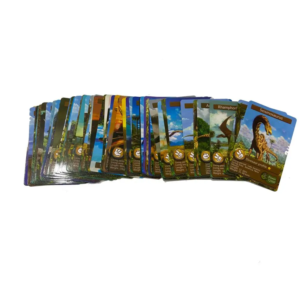 Disney-Juego de cartas de cognici&oacute;n de dinosaurio, tarjetas comerciales de batalla, Anime, &aacute;lbum de tarjetas, juguetes para ni&ntilde;os, regalos, 55 Uds., novedad de 2020-4