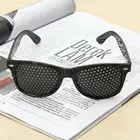 Черные Очки Для Ухода За Зрением, очки для упражнений, корректирующие очки от близорукости и усталости, солнцезащитные очки с отверстием для булавки, очки для кемпинга