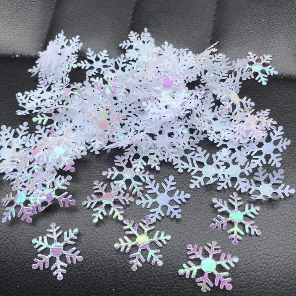 300 шт. украшения в виде снежинок Классические блестящие для рождественской елки