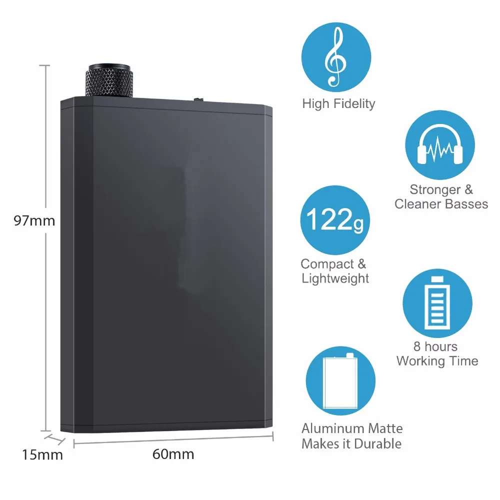 Kebidu портативный усилитель для наушников перезаряжаемый высокопроизводительный