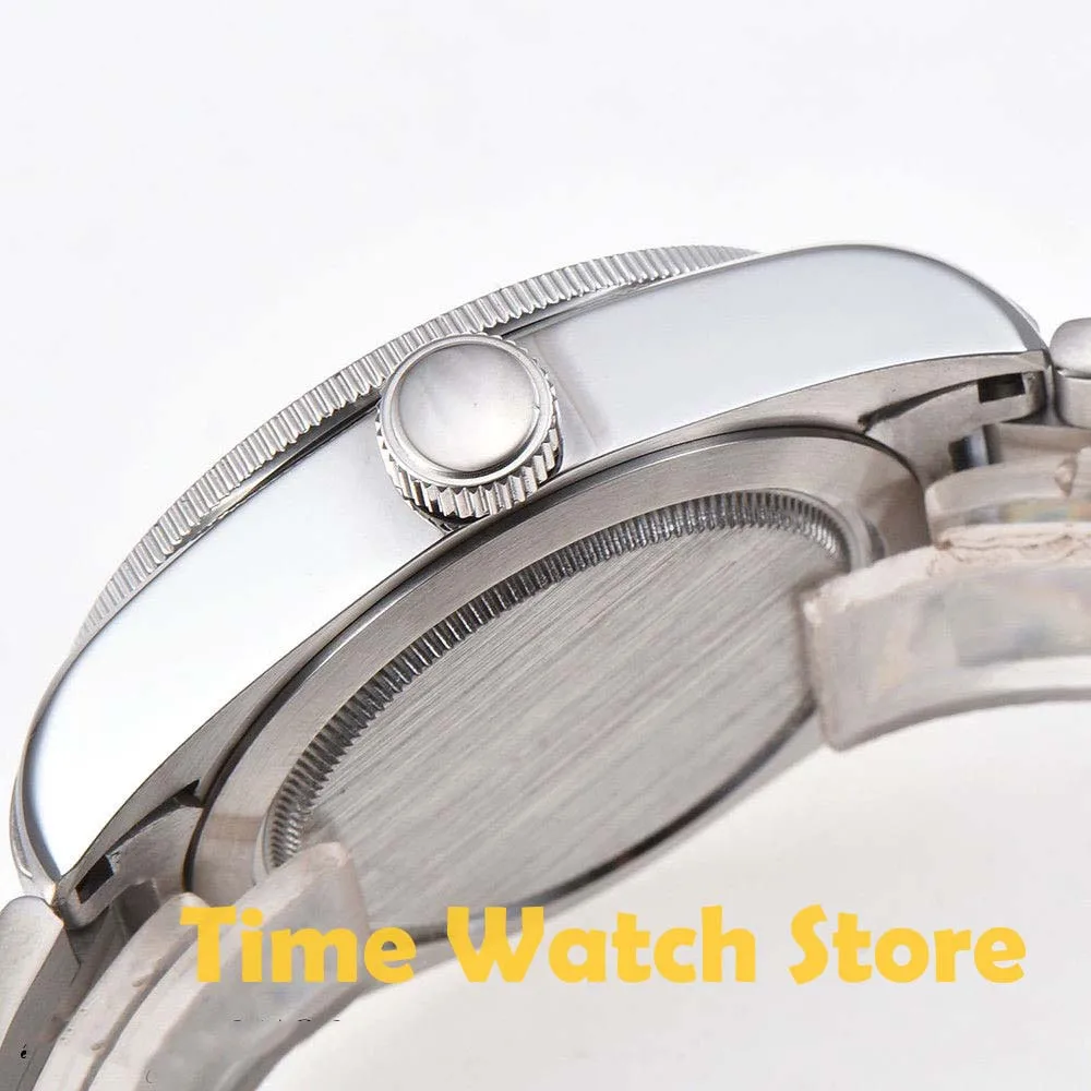 Автоматический мужской браслет с черным циферблатом 41 мм Miyota 8215 | Наручные часы