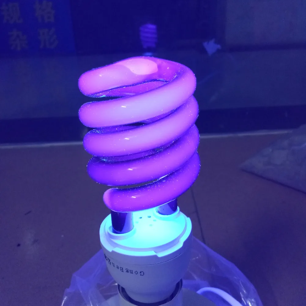 E27 40W 220V Ultraviolet Light Energy Saving Bulb Spiral Quartz Fluorescent UV Black Light Violet CFL 365nm Stage Effect Lamps