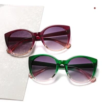 luxury cat eye sunglasses women 2021 oversized gradient glasses retro blue leopard shades lunette de soleil femme