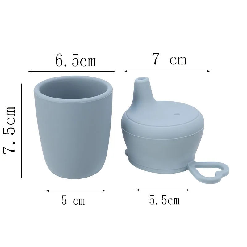 

AngelaKids Baby Silicone Feeding Cups Portable Drinkware Sippy Food Storage Snack Container BPA-Free Soft Sippy Cup For Kids