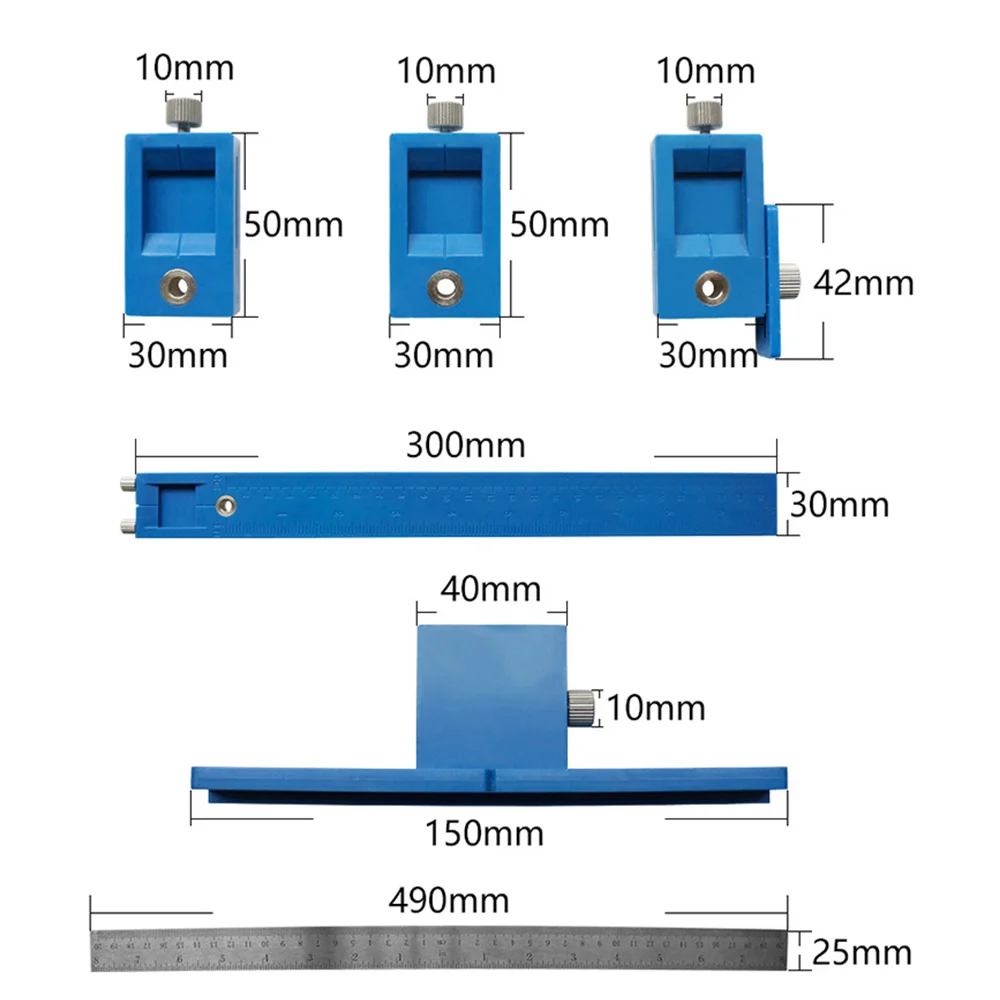 

1 Set Wood Dowel Woodworking Jig Drill Guide Multifunctional Furniture Punching Locator Auxiliary Template Hole Locator