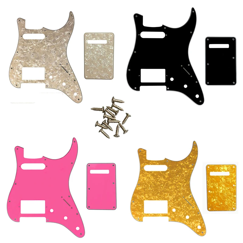 Enlarge Guitar Parts - For USA/Mexico Fd Strat 72' 11 Screw Hole Standard PAF Humbcker Hs Guitar Pickguard & Back Plate Scratch Plate