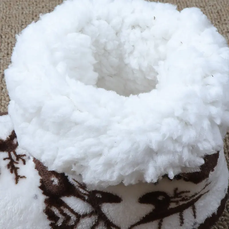 

Winter Slippers Women Christmas Indoor Shoes Fur Warm House Slippers Famale Floor Slides Plush Cotton Flip Flop Zapatos Mujer