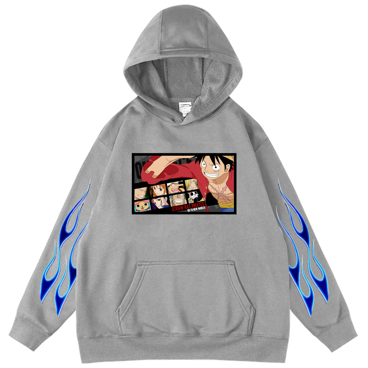 

Cuff Print Anime Hoodies Sweatshirt with Hood Oversized Pullover Sweatshirts for Boy Girl Tops ONE PIECE Hoodie Children Kids