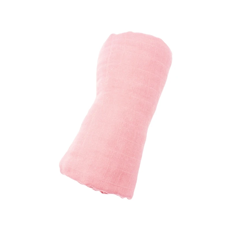 

T5EC 120x120 см детское одеяло из бамбукового волокна, пеленальная обертка для младенцев, 2 слоя марли, цвет однотонный