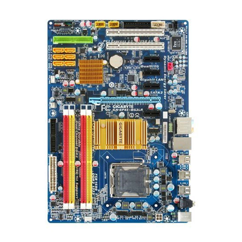 

GA-EP45-DS3LR For Gigabyte LGA 775 Intel P45 Desktop PC Motherboard DDR2 Core2 Extreme/Quad Cpus PCI-E 2.0 16X SATA II USB2 ATX