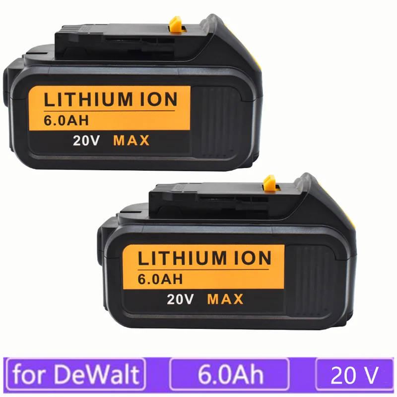 

Литиевая сменная батарея для электроинструмента DeWalt, комплект комбинированных батарей 20 в, Max XR, 6,0 Ач, 18 в, DCB200, DCB184, DCB182, DCB180, DCB181