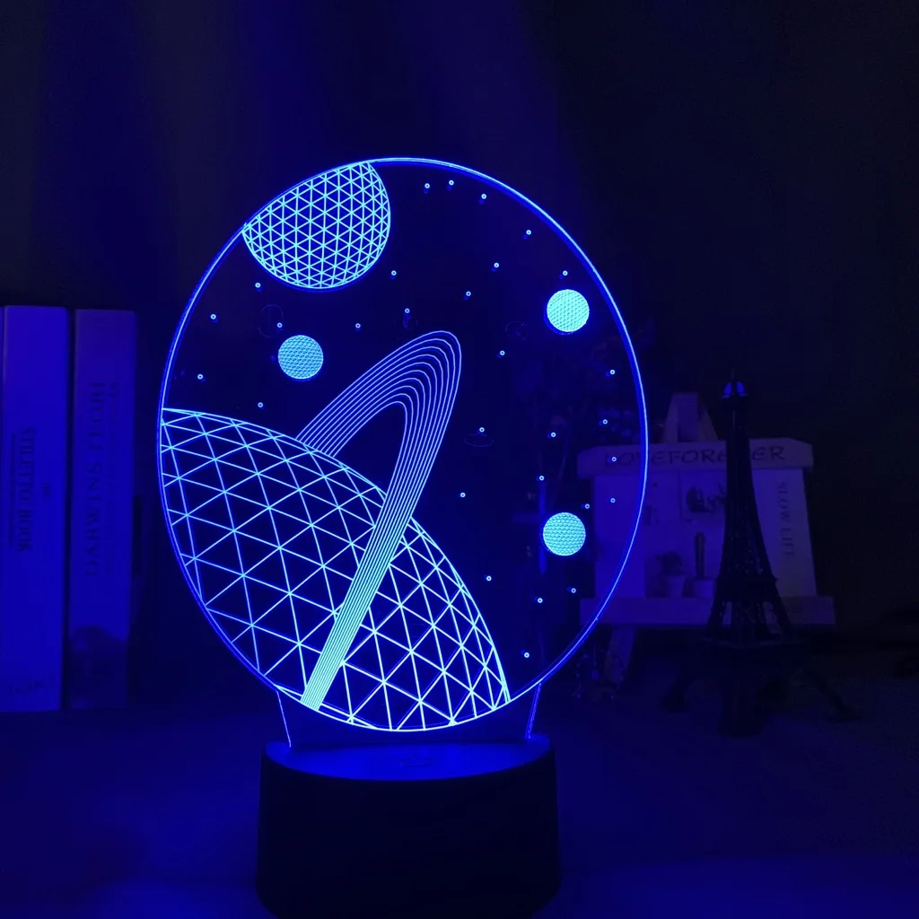

3d Illusion Baby Night Light Space Planet Nightlight for Kids Child Bedroom Decoration Usb Battery Powered Desk Unique Lamp Gift