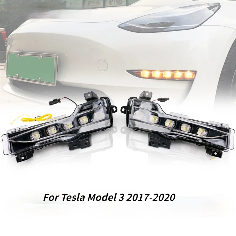 Для Tesla модель 3 2018 2019 2020 2021 дневные ходовые огни 12В Автомобильный светильник s