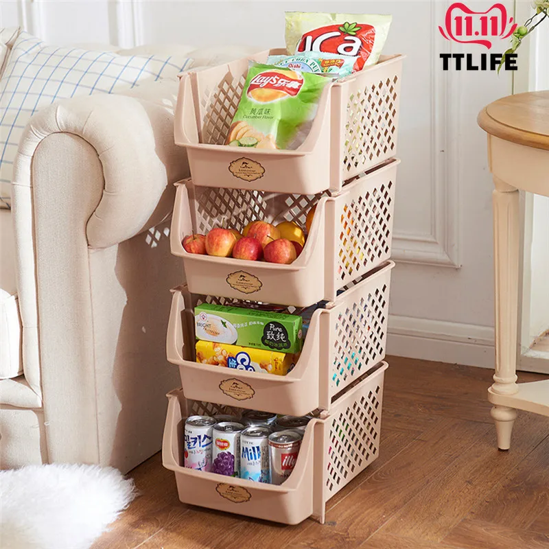 Многофункциональная стойка для хранения TTLIFE кухонная корзина овощей коробка