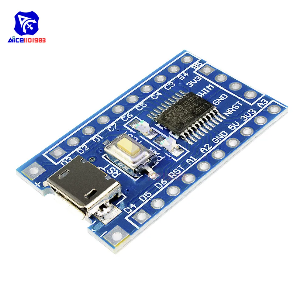 Плата разработки diymore STM8S103F3P6 светодиодный индикатор Micro USB 5 В/3 3 В STM8S STM8