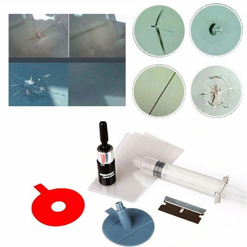 

Windscreen Windshield Repair Kit Tool Glass Corrector Crack Repairing for Car J99Store