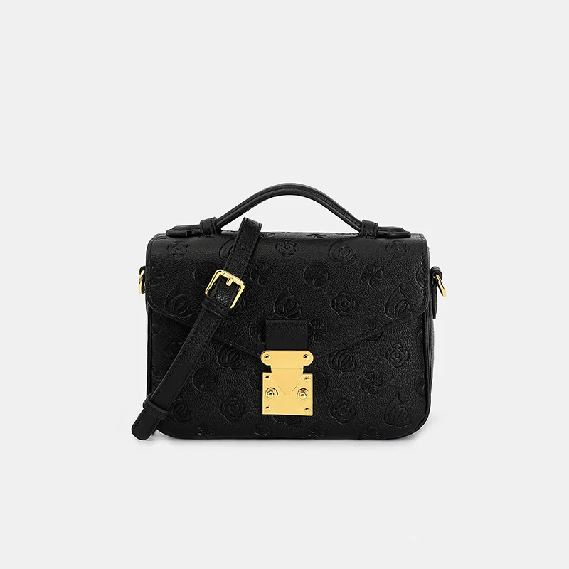 

Small Square Leather Bag New Fashion Embossed All-match Shoulder Messenger Purses and Handbags Luxury Designer Sac A Main