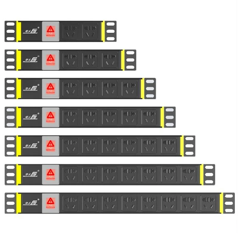 Розетка PDU для шкафа 2/3/4/5/6/8 AC CN 5 отверстий электрическая розетка 10 А 250 В