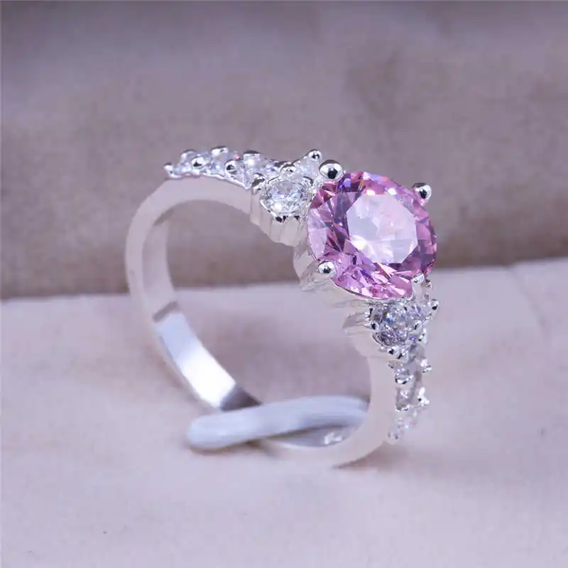 

Fashion Rings Amethsyt Size 6-10 Pink for Women Wedding Engagement Jewelry