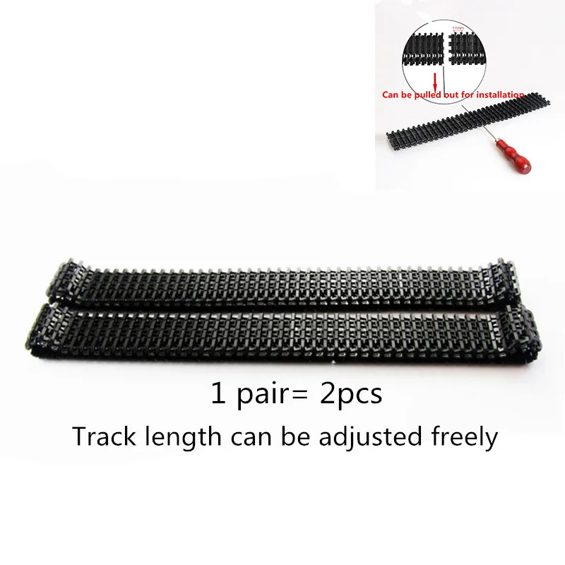 DIY TC 09 80 см инженерно Пластик трек Р/У танки шасси гусеничная цепь для гусеничных
