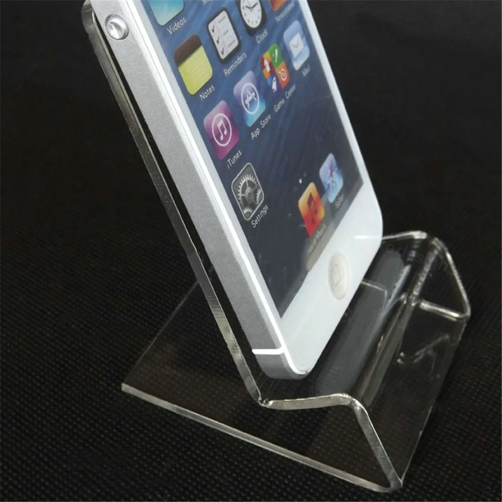

Transparent Acrylic Card Cell Phone Display Stand Office Desk Accessories Card Clip Market Exhibition Display Bracket